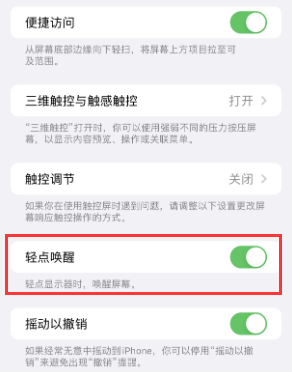 临海苹果授权维修站分享iPhone轻点无法唤醒怎么办 