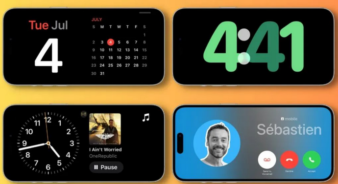 临海苹果手机维修分享iOS17横屏充电待机显示有什么好处 